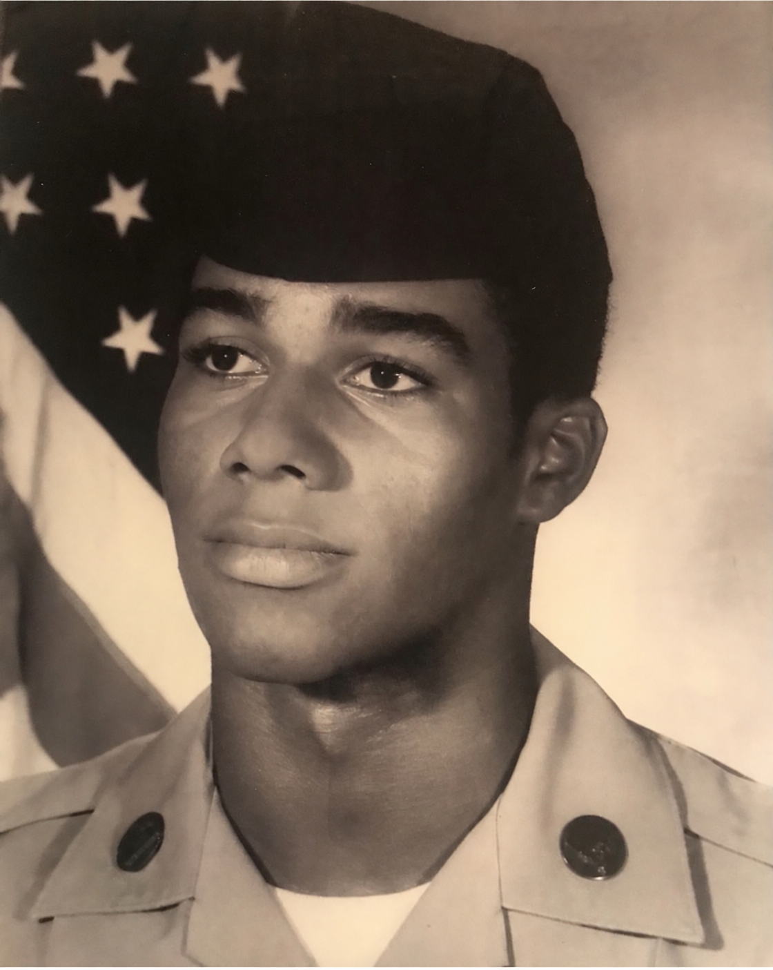 A young Ray Jackson in U.S. Army uniform.